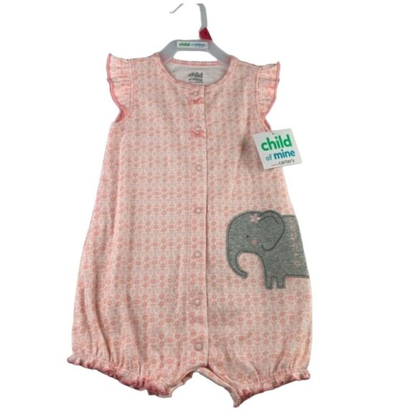 Carter’s Child of Mine Elephant One Piece Outfit - Picture 1 of 12